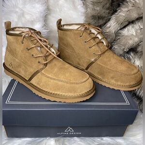 Alpine Marco Moc Lace Up Boots - Size 10 Suede men’s